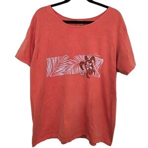 Crazy Shirts XL Tangerine Dyed Kauai Sea Turtle Honu T-Shirt Hawaii Aloha Beach
